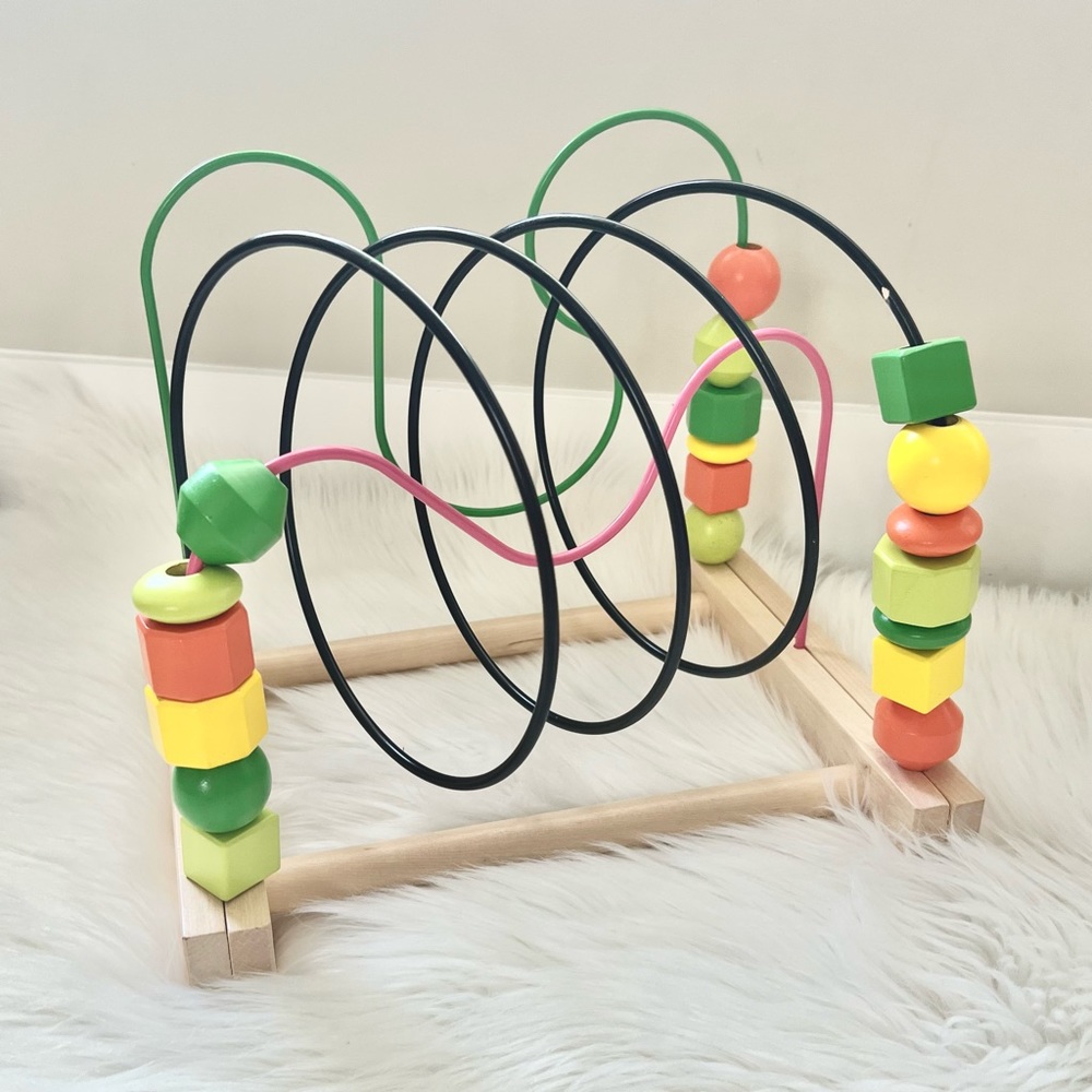Wooden Kids Bead Roller Coaster/Maze